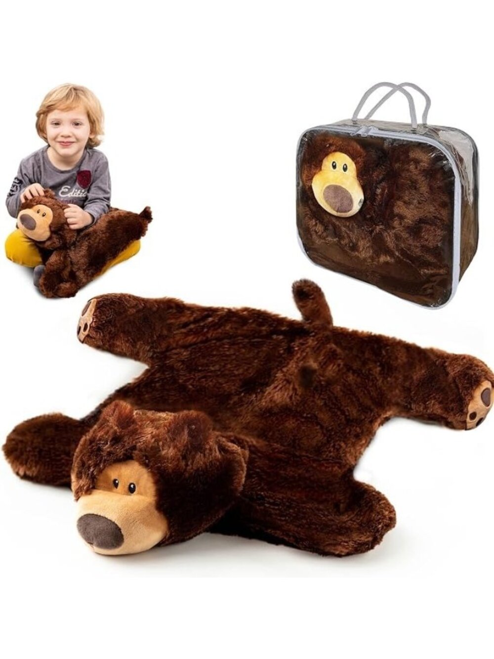 Odoxia floppy weighted bear plush stuffed animal (removable weights) 5lb - Picture 6 of 9